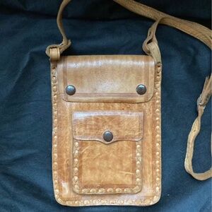 Vintage handmade small leather bag